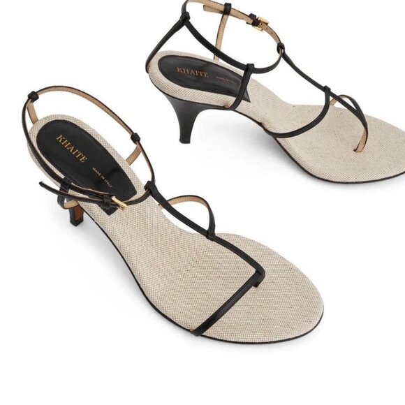 Khaite Women's Black and Cream Sandals - Picture 1 of 5